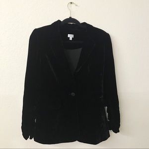 Cache Black Velvet Silk Blend Blazer
